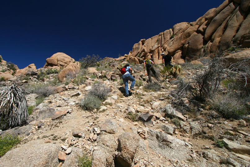 Then it's back to the steep and slippery ascent.
