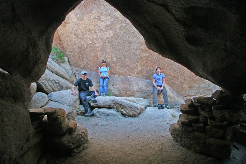 The view looking out from the shelter.