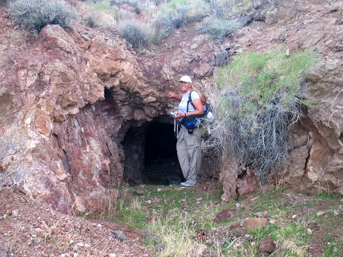 Jamie checks out the tunnel.
