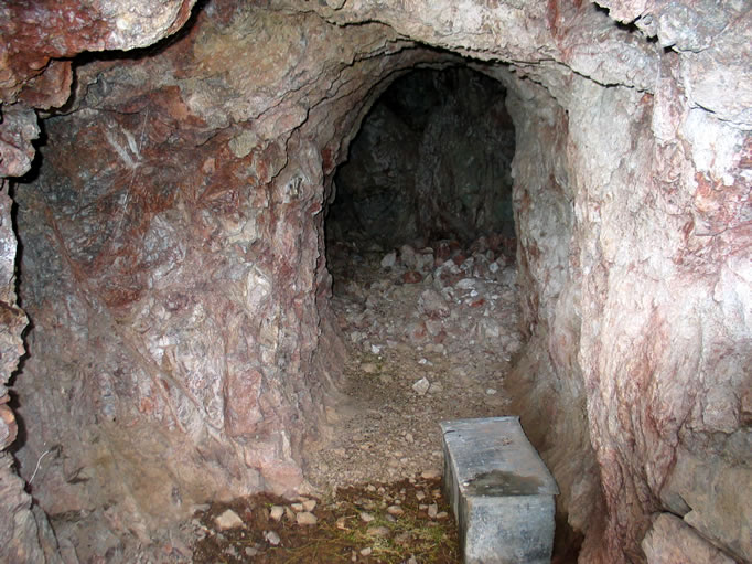 Lots of rock fall from the roof of the tunnel.