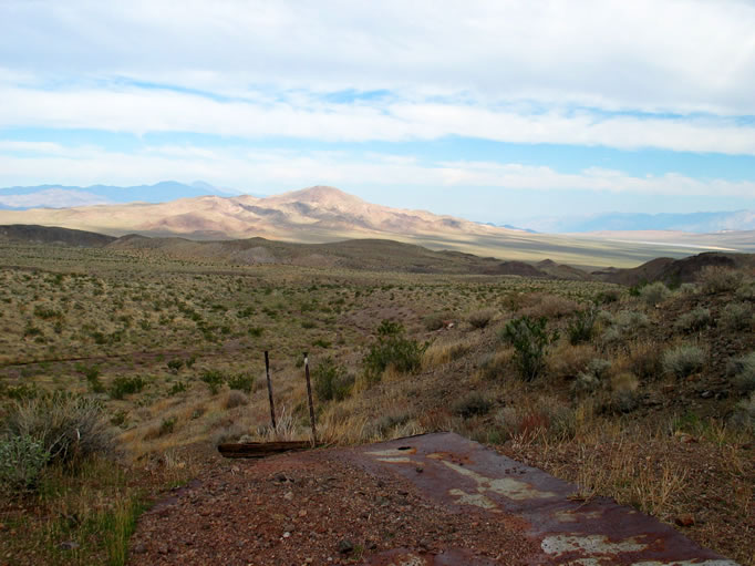 We can still see Lost Lake from the tailings pile.