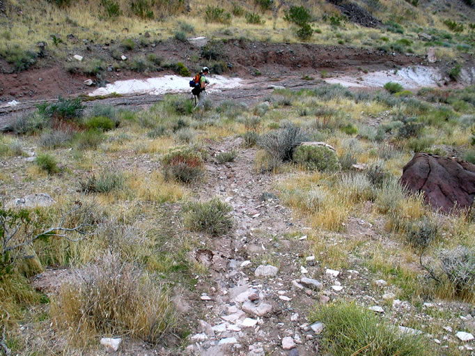 On the way back we hike across a couple of canyons in order to come back down a different wash.