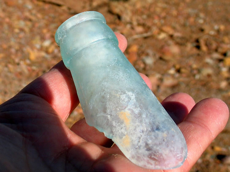 An early bottle fragment dating from the lode mining period.