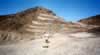 The only evidence of the Iron King is the distinctive staircase strip mining. (64kb)