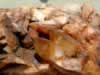 iron stained quartz crystal cluster (77kb)