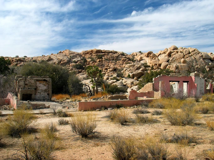 These are the ruins of Wonderland Ranch, abandoned in 1936 when Joshua Tree became a National Park.