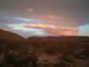 The silver lining was a colorful sunset. (39kb)