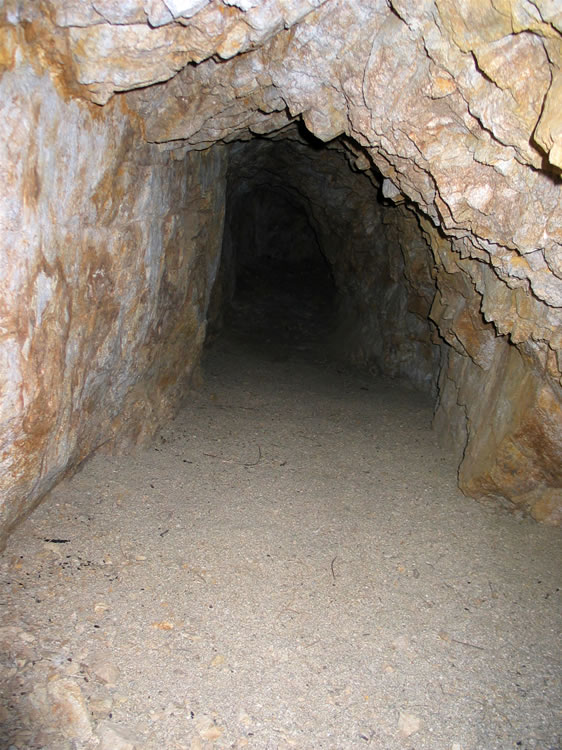 A closer look at the low-roofed tunnel.