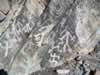 These digitate anthropomorphs are characteristic of Yuman rock art. (126kb)