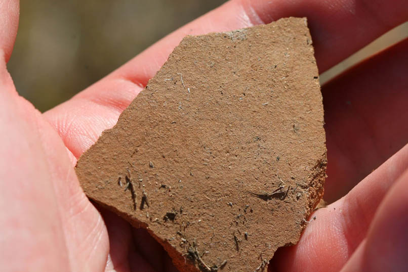 Some of the pottery pieces that we find are quite large.