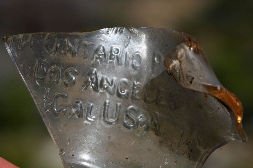 Here's one last interesting remnant from Lee's camp that catches our eye before we set off to try to find any evidence of the mine that was reputed to have been "up behind his camp."