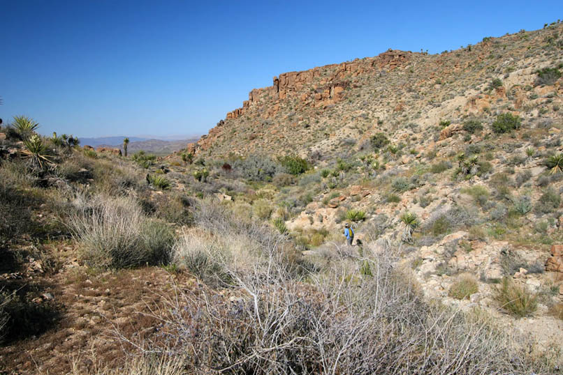 With the sun getting low in the west, we start our way back down the canyon.