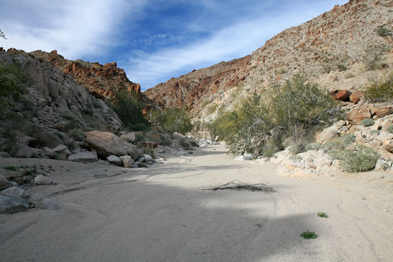 This easy stretch continues for quite a while.  No more pictos or petros are found in this upper part of the canyon, though.