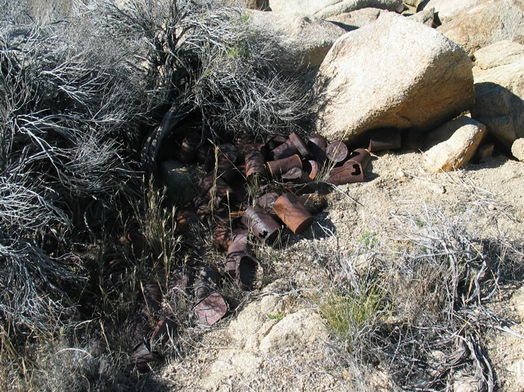 Several debris scatters were found near this last foundation.