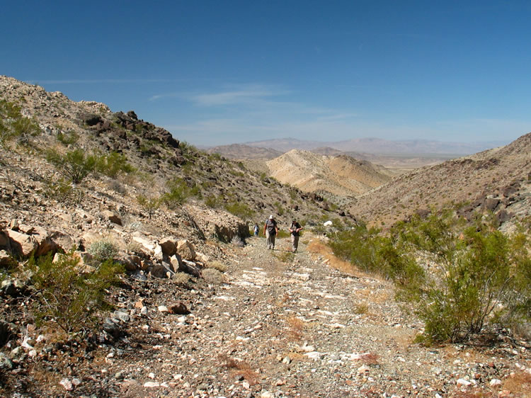 Heading up the road.  Our first stop is going to be a closer look at the mine that we briefly explored on the Historic Mine in the Eagle Mountains trip.
