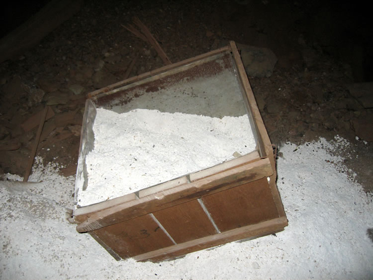 We're not sure what the white material is.