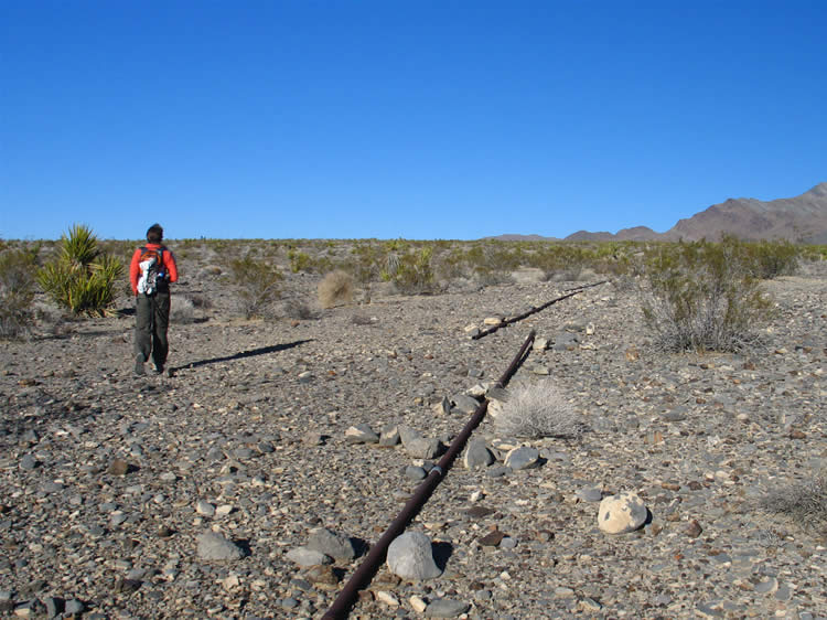 At times the pipes are scattered and even disappear for a while.  Eventually, though, we're able to locate them again and continue our eastward trek.