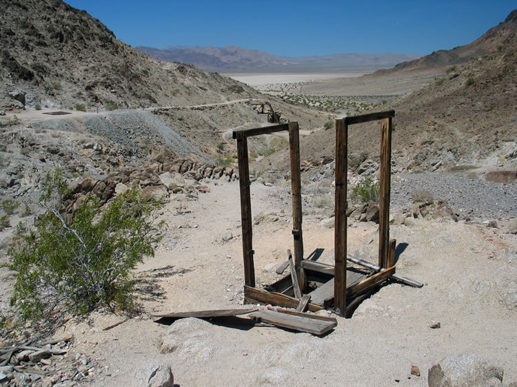 On our way over to the mill we come upon the ruins of an equally important structure, the outhouse.