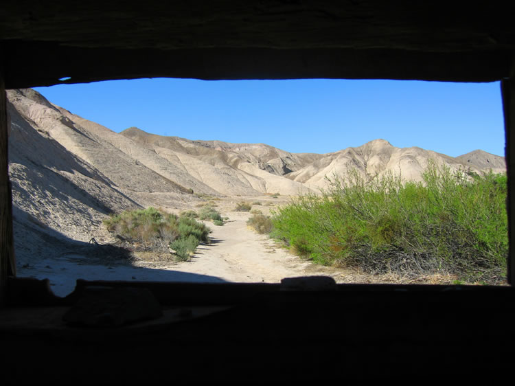 A look back along the trail from one of the windows.