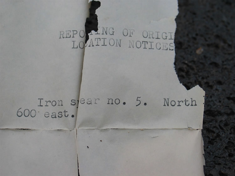 This turns out to be a location marker for the Iron Spear No. 5.