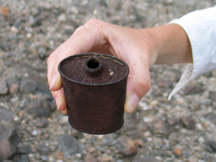 Here's one of the cans with an unusual shape.