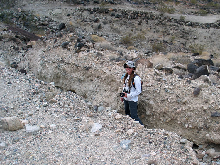 In spots the old road has suffered some major erosion.