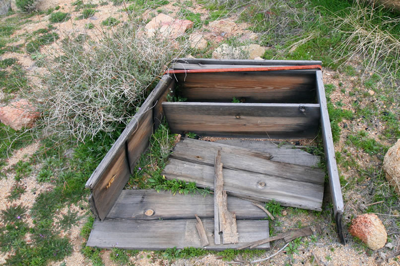 This old cabinet hints that there may have been a structure around here at one time.