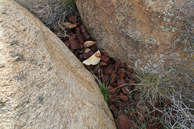 All this trash is really nice to find but it's also a bit perplexing because there must have been a cabin site around here that we just haven't stumbled upon yet.