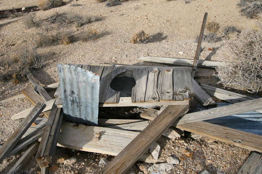 Nearby is one of the numerous outhouse ruins that dot the area.
