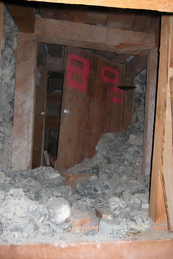 This turns out to be the door to a powder magazine.