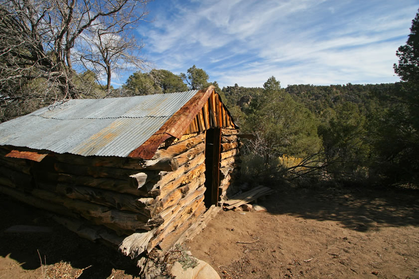 The cabin is located along what was an early historic military route from Camp Independence to Nevada.  Later this trail would resound to the tramp of miners on their way to the discoveries in Death Valley.