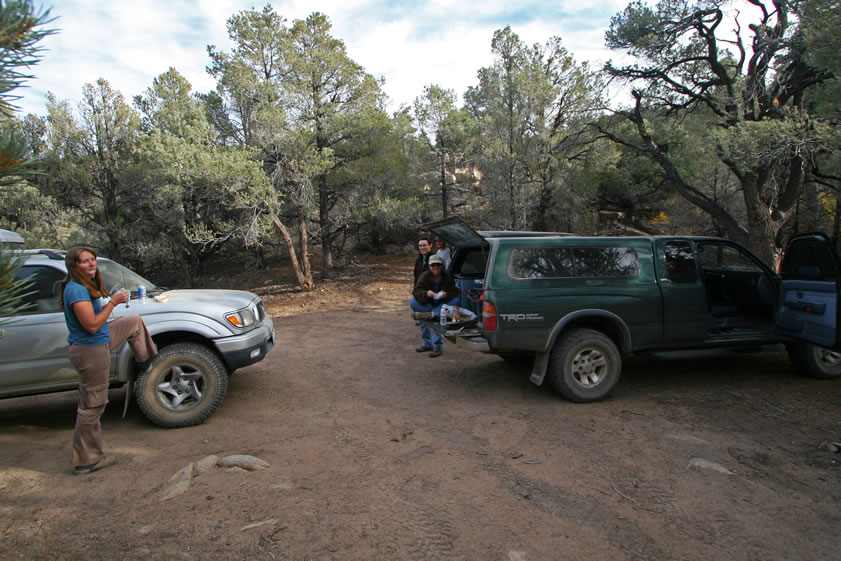 After our exploration of the area we grab a quick snack before dropping down to Panamint Valley.