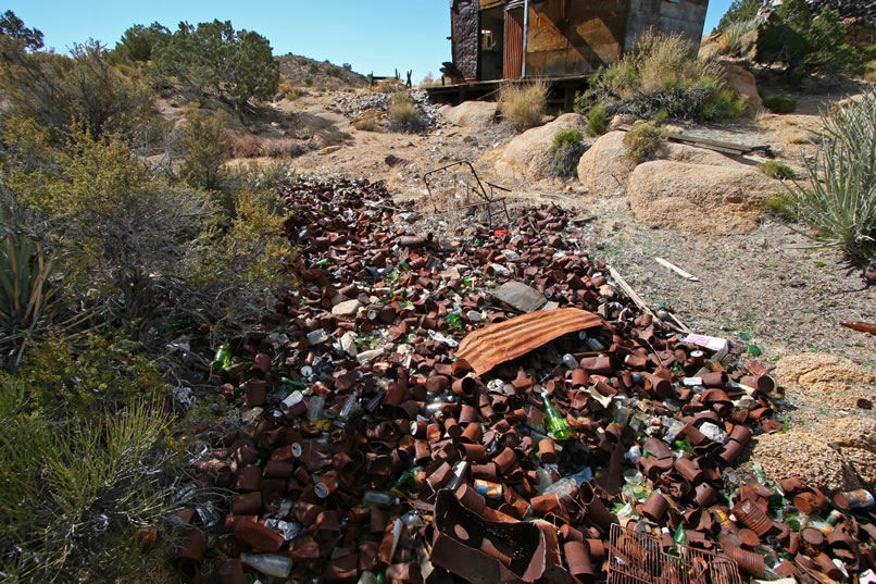 As you might expect for a site that's been occupied for such a long time, the can dump is huge!