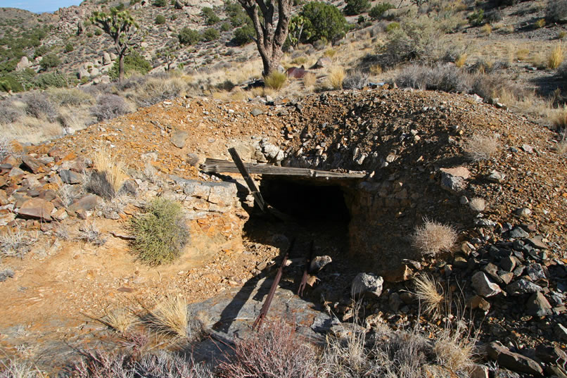 You can see the rails exiting the tunnel.