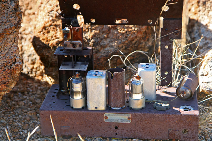 Near it is a bit of old school electronics.