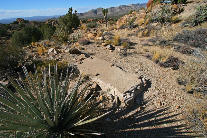Near the shaft is a concrete machinery pad.