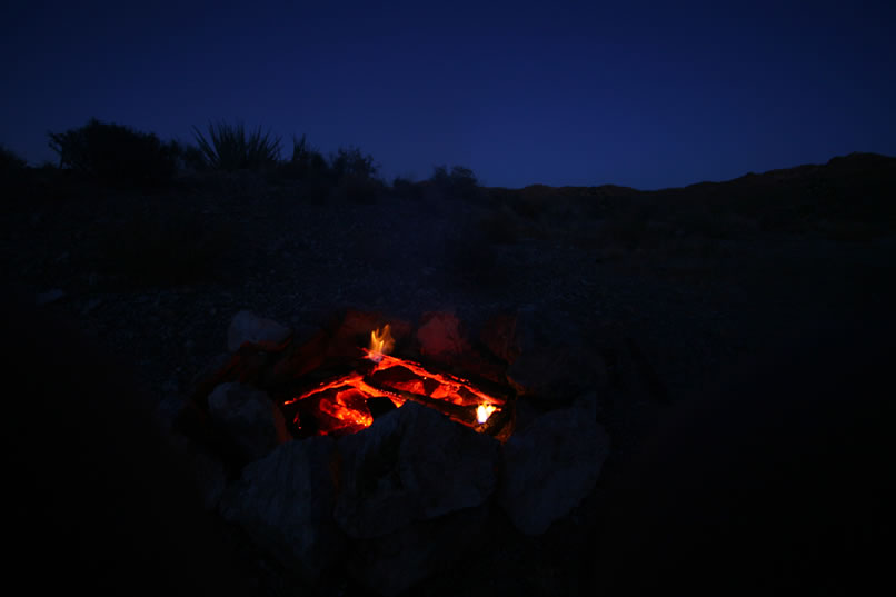 With only a ruddy glow remaining, we hop into the back of the Desert Canary for a sound night's sleep.  If you want to join us tomorrow for a look at the Copper King and Evening Star mines, just click here. 