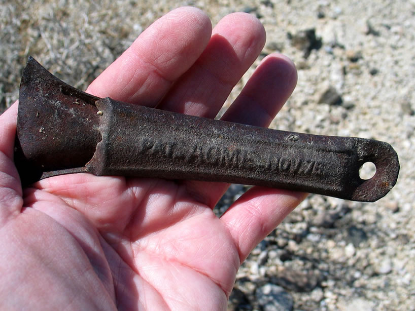 This pot handle bears the patent date of Nov. ''76.  That must be 1876 'cause it's been here a lot longer than 1976!