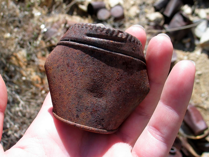 Another small tin, slightly flattened by life in the wash!
