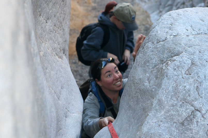 Alysia makes her way up.