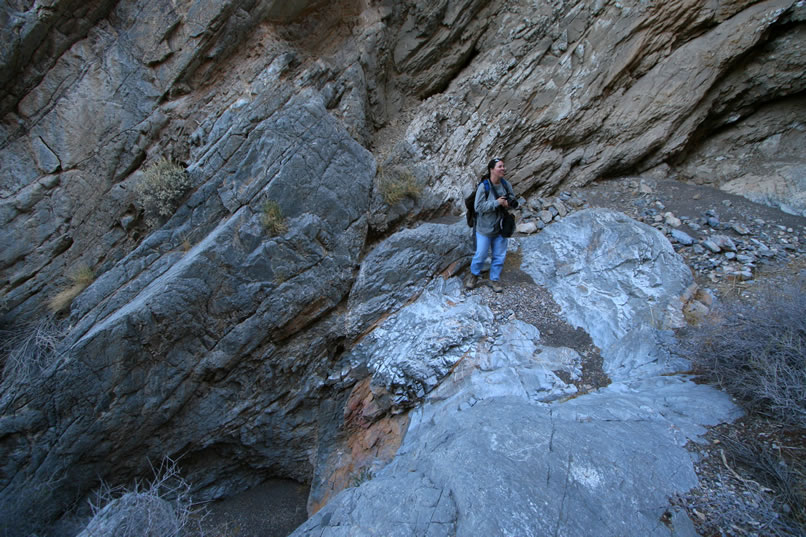 Alysia hangs around at the top of the climb to take some photos while the crew moves up to the next obstacle.